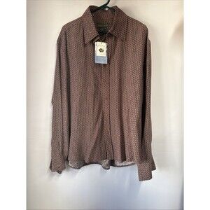 NWT OF THE EARTH Hemp/Silk Button Up Long Sleeve Shirt Mens XXLarge.